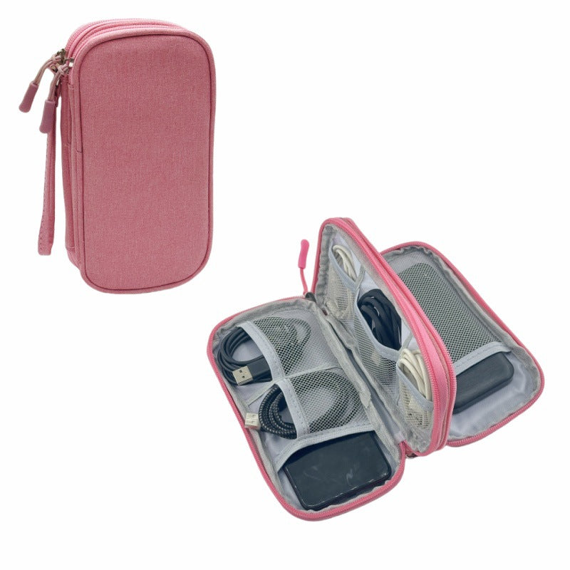 Digital storage bag for electronics and accessories in pink – Evonouk