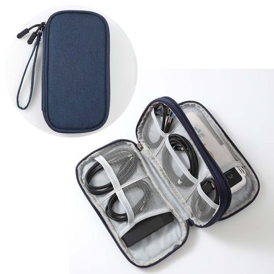 Digital storage bag for electronics and accessories in blue – Evonouk