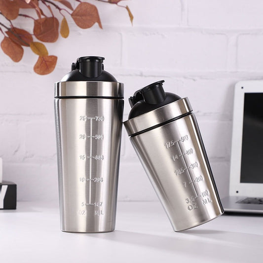 Evonouk Stainless Steel Protein Shaker Bottle