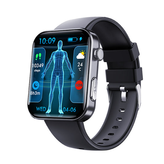 Evonouk Smartwatch – Fitness & Health Tracker - Black silicone 