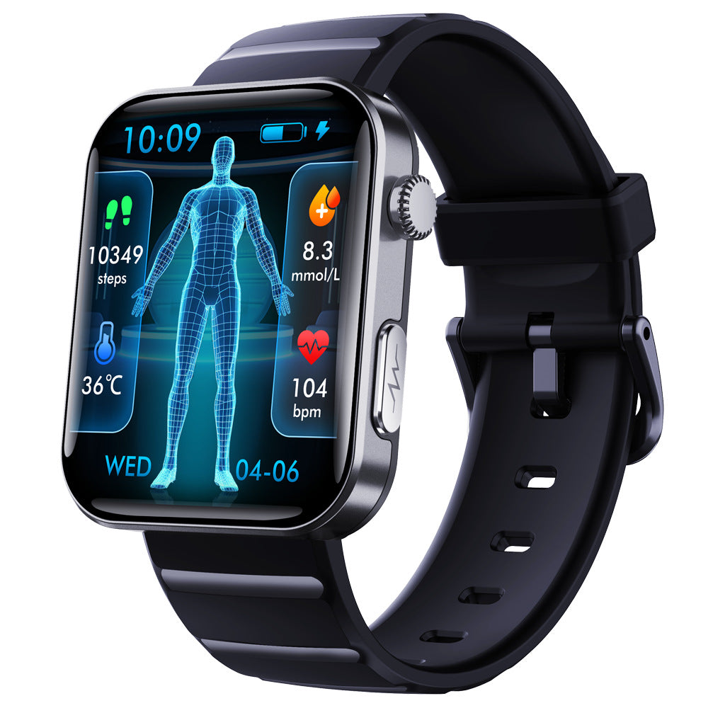 Evonouk Smartwatch – Fitness & Health Tracker - Black Rubber